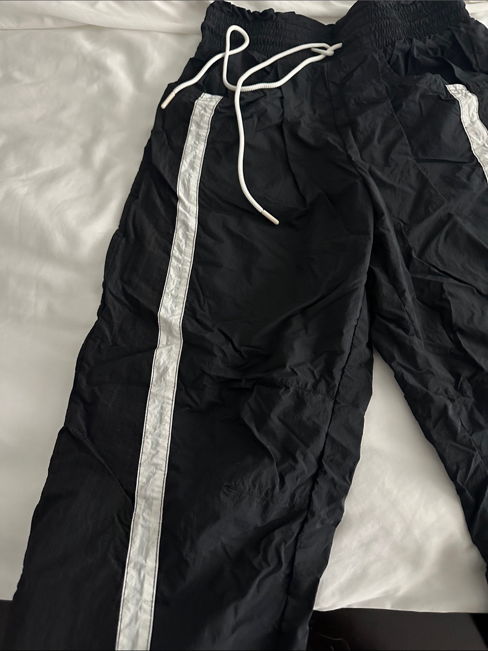 Free People Black Jogger Pants with White Stripe size Medium - Picture 6 of 11